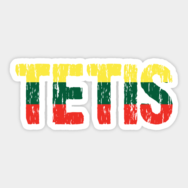 Lithuanian Tetis Dad Father Tevas Lietuva Flag Sticker by Nirvanibex